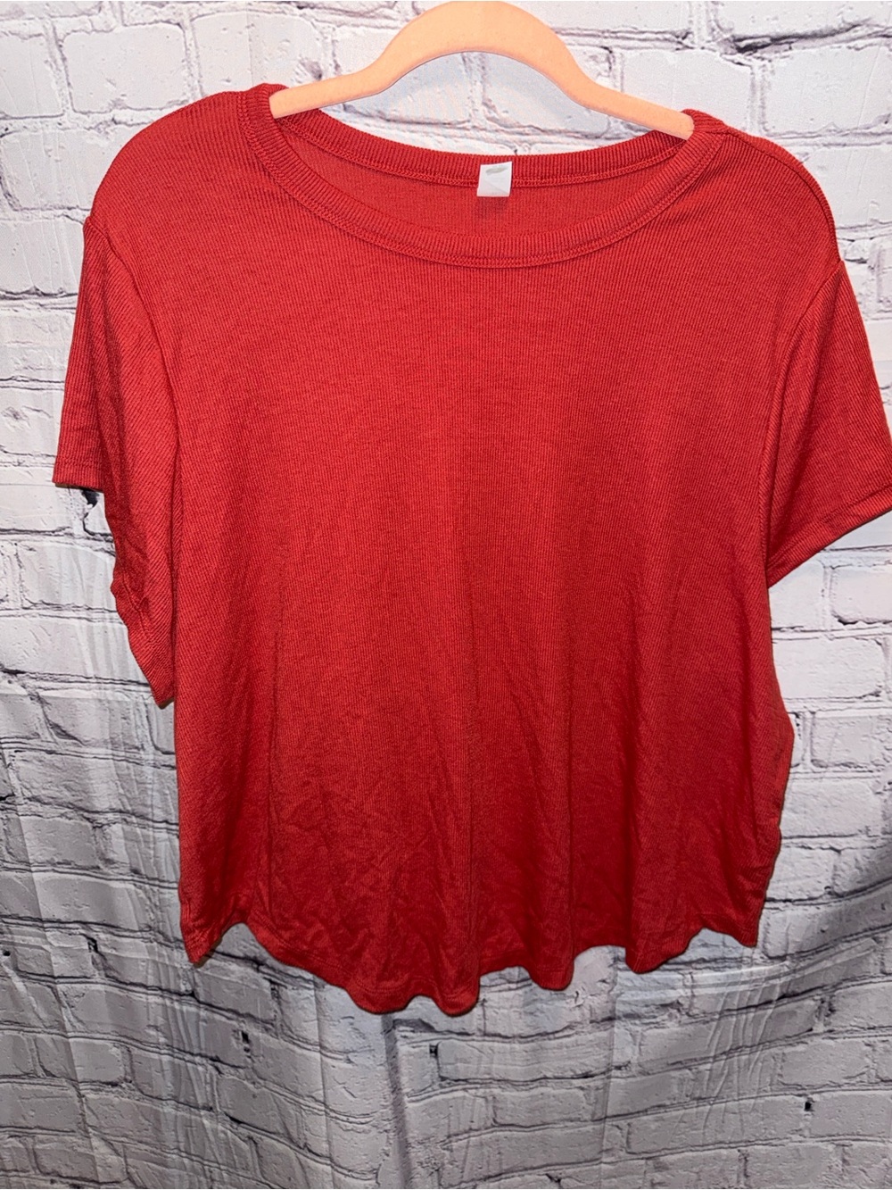Old Navy Red/Orange Short Sleeve Crewneck Tee